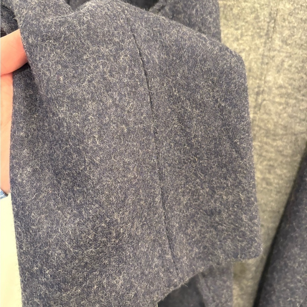 Boden Navy Double Faced Wool Belted Wrap Jacket Size 6 - Picture 10 of 16